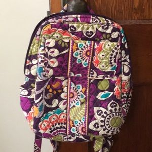 Small Vera Bradley Backpack (Plum Crazy Color)